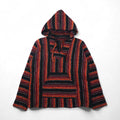Vintage Baja Hoodie Mexican Parka メキシカンパーカー M フロントポケット マルチ ストライプ