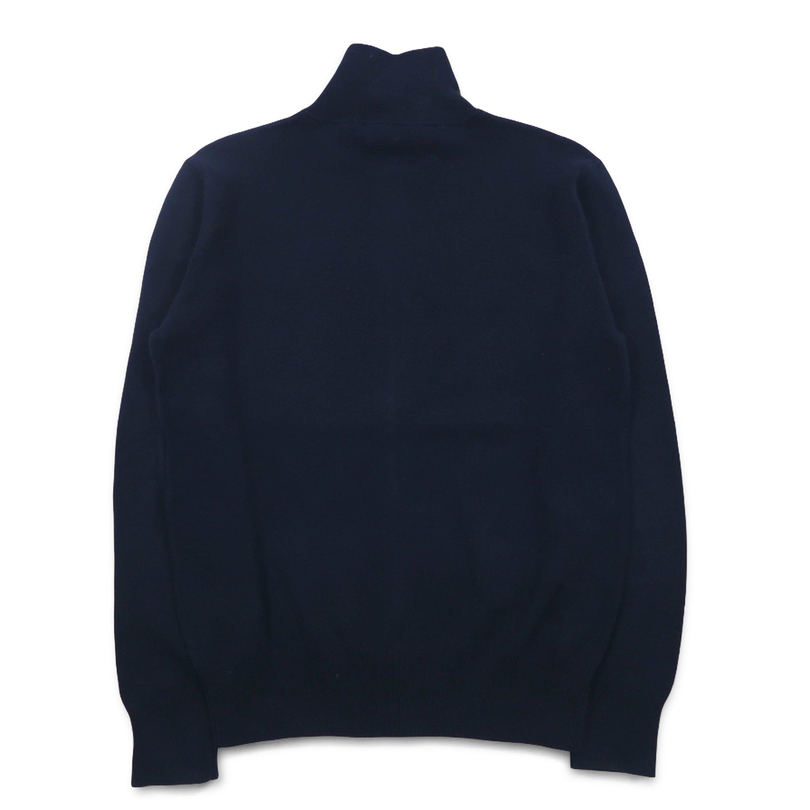 POLO RALPH LAUREN Maglione con zip intera Driver's Knit L navy cotone ricamo pony piccolo