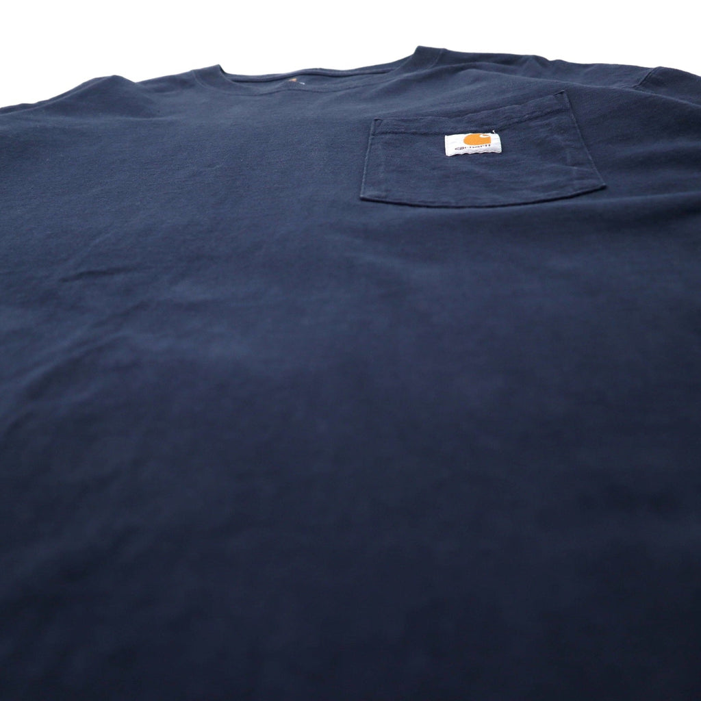 Carhartt T-shirt a manica lunga XL, blu navy, cotone, ORIGINAL FIT, Made in Honduras