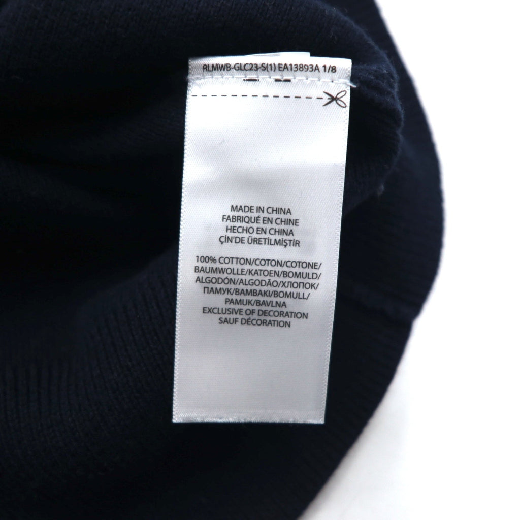 POLO RALPH LAUREN Maglione con zip intera Driver's Knit L navy cotone ricamo pony piccolo