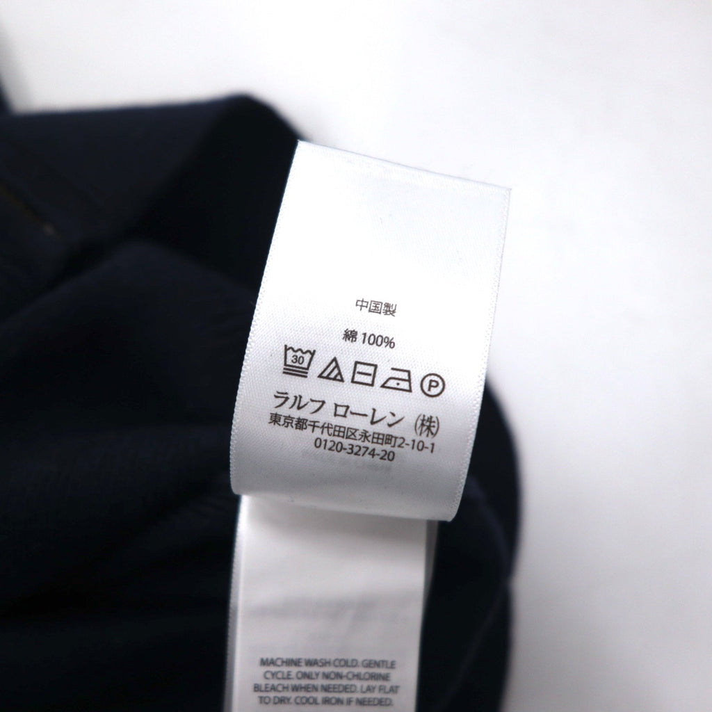 POLO RALPH LAUREN Maglione con zip intera Driver's Knit L navy cotone ricamo pony piccolo
