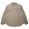 Ralph Lauren camicia button-down a quadri Windowpane XXL cachi cotone CLASSIC FIT ricamo pony piccolo