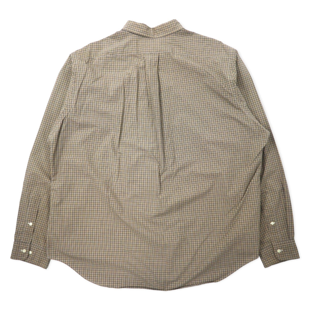 Ralph Lauren camicia button-down a quadri Windowpane XXL cachi cotone CLASSIC FIT ricamo pony piccolo