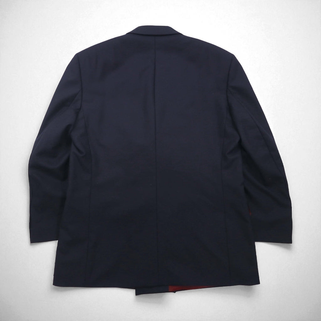80s Canada Vintage Blazer Hyde Park ブレザー ピークドラベル ダブル テーラードジャケット XL ネイビー ACTWUタグ 紺ブレ 80年代 カナダ製