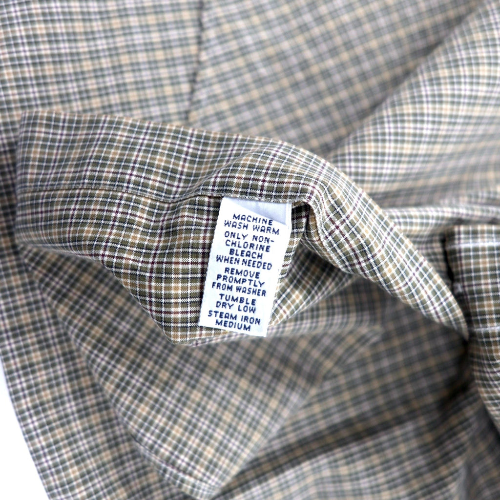 Ralph Lauren camicia button-down a quadri Windowpane XXL cachi cotone CLASSIC FIT ricamo pony piccolo