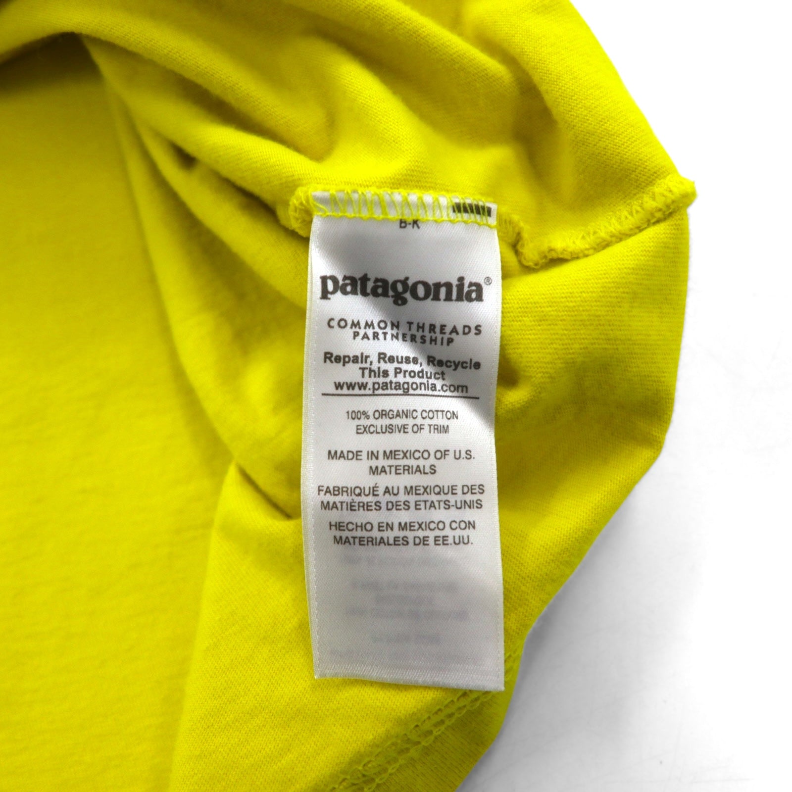 patagonia Maglietta T-Shirt P-6 Logo Tasca Cotone Organico 38910 M Giallo