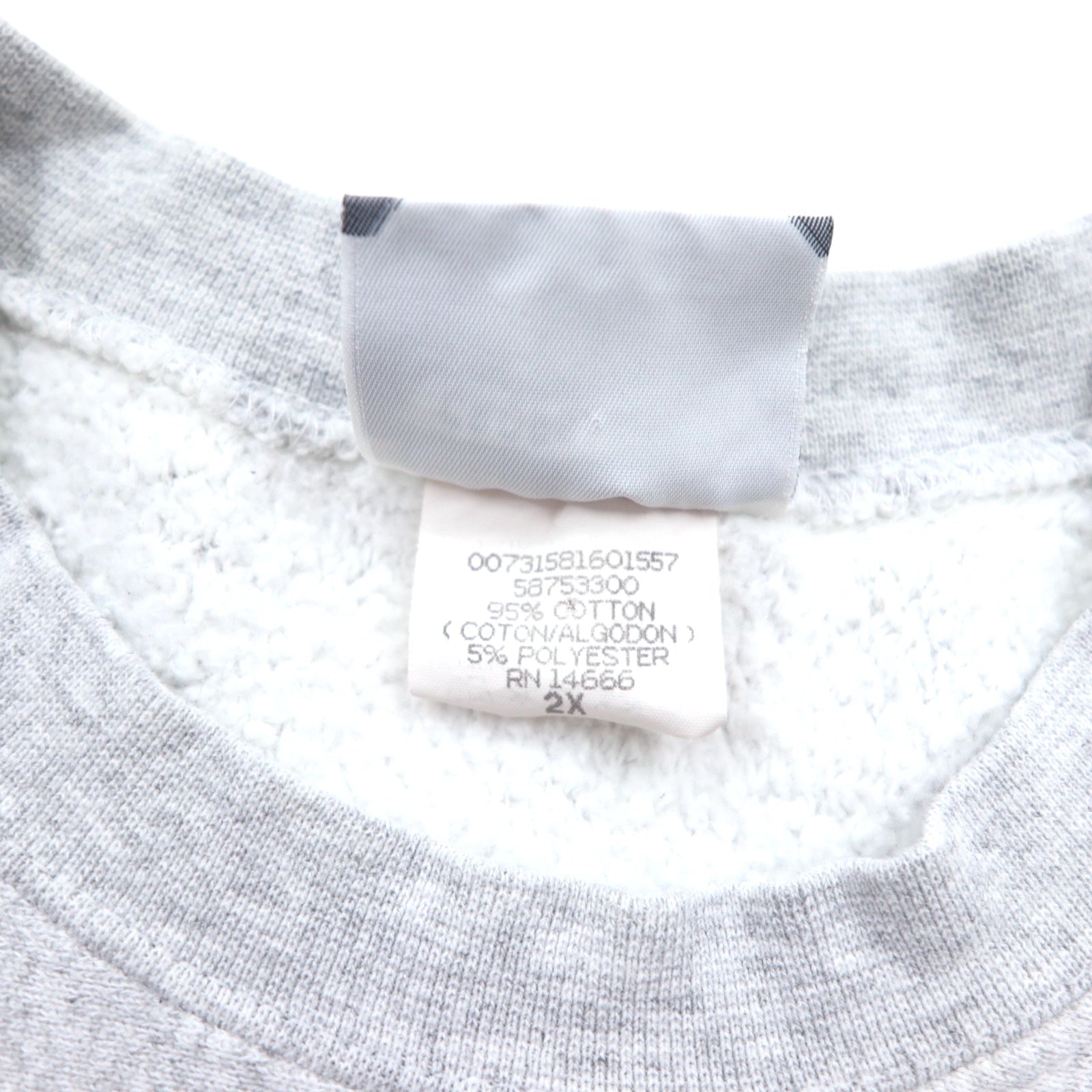 Lee CROSS GRAIN anni '90, fabbricato negli USA, Reverse Weave, felpa 2XL, grigia, cotone, MELLIN, logo piccolo