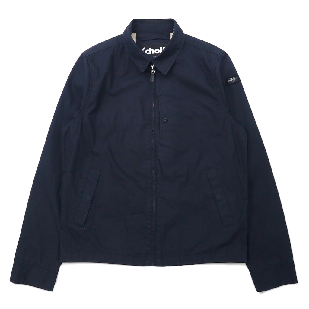 Schott スウィングトップ ハリントンジャケット L ネイビー ポリエステル