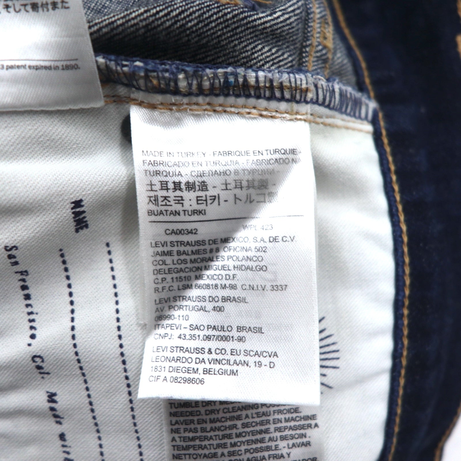 LEVI'S MADE&CRAFTED Jeans 26 Indigo Blu WILLOW SLIM 27255-0002 Fabbricato in Turchia