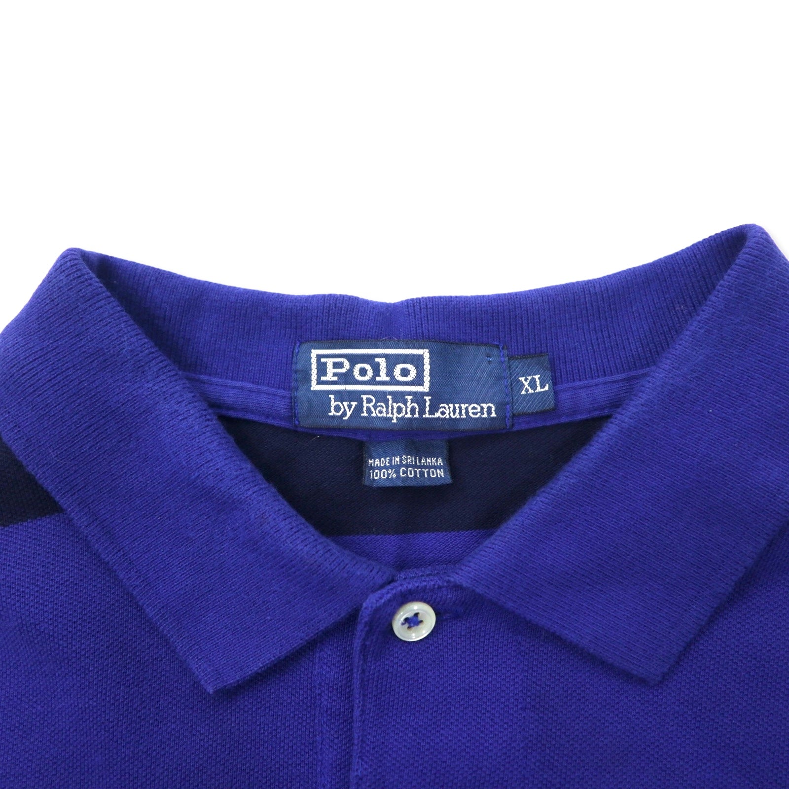 Polo by Ralph Lauren Polo a righe da rugby XL cotone con ricamo piccolo pony blu