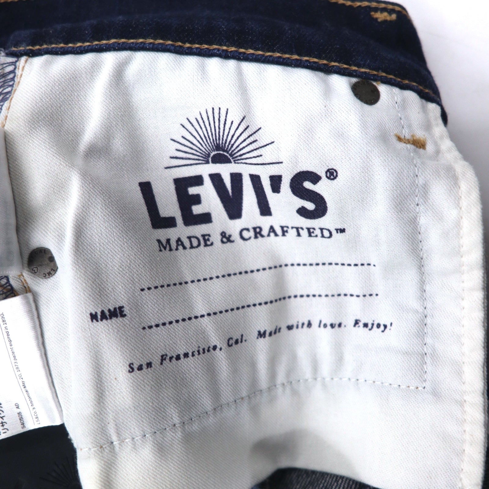 LEVI'S MADE&CRAFTED Jeans 26 Indigo Blu WILLOW SLIM 27255-0002 Fabbricato in Turchia