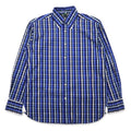 TOMMY HILFIGER Camicia button-down M, blu a quadri, cotone, taglia abbondante