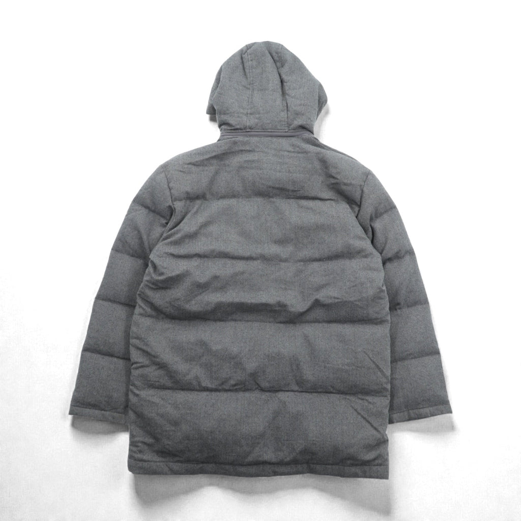 Paul Smith COLLECTION 日本製 ウール ダウンジャケット L グレー ヘリンボーン フード着脱
