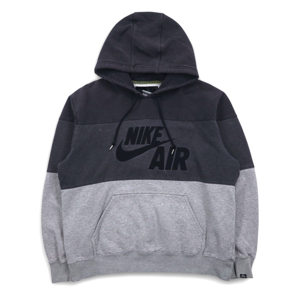 NIKE AIR '72 Felpa con cappuccio pullover con logo ricamato Swoosh, taglia M, colore grigio, in cotone