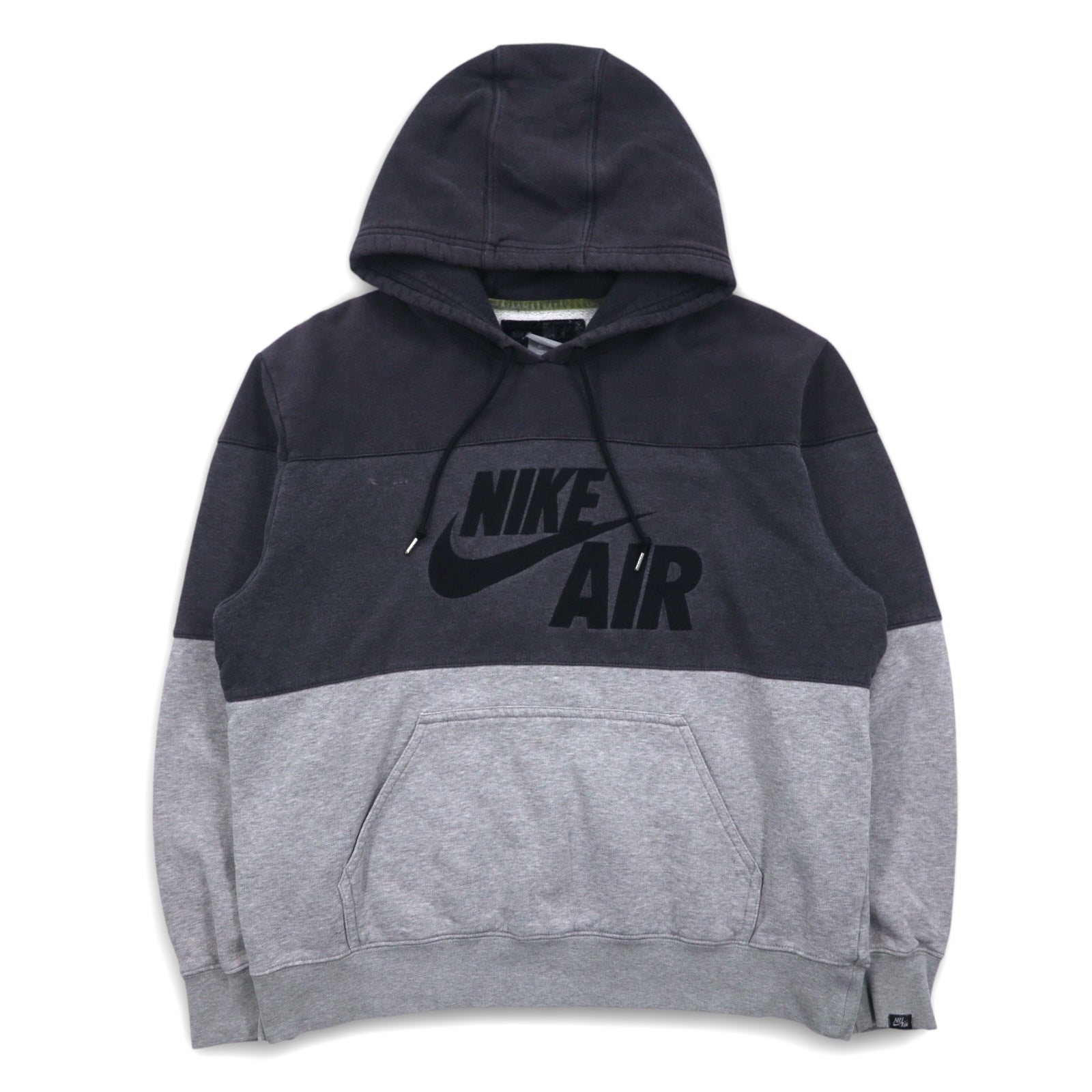 NIKE AIR '72 Felpa con cappuccio pullover con logo ricamato Swoosh, taglia M, colore grigio, in cotone