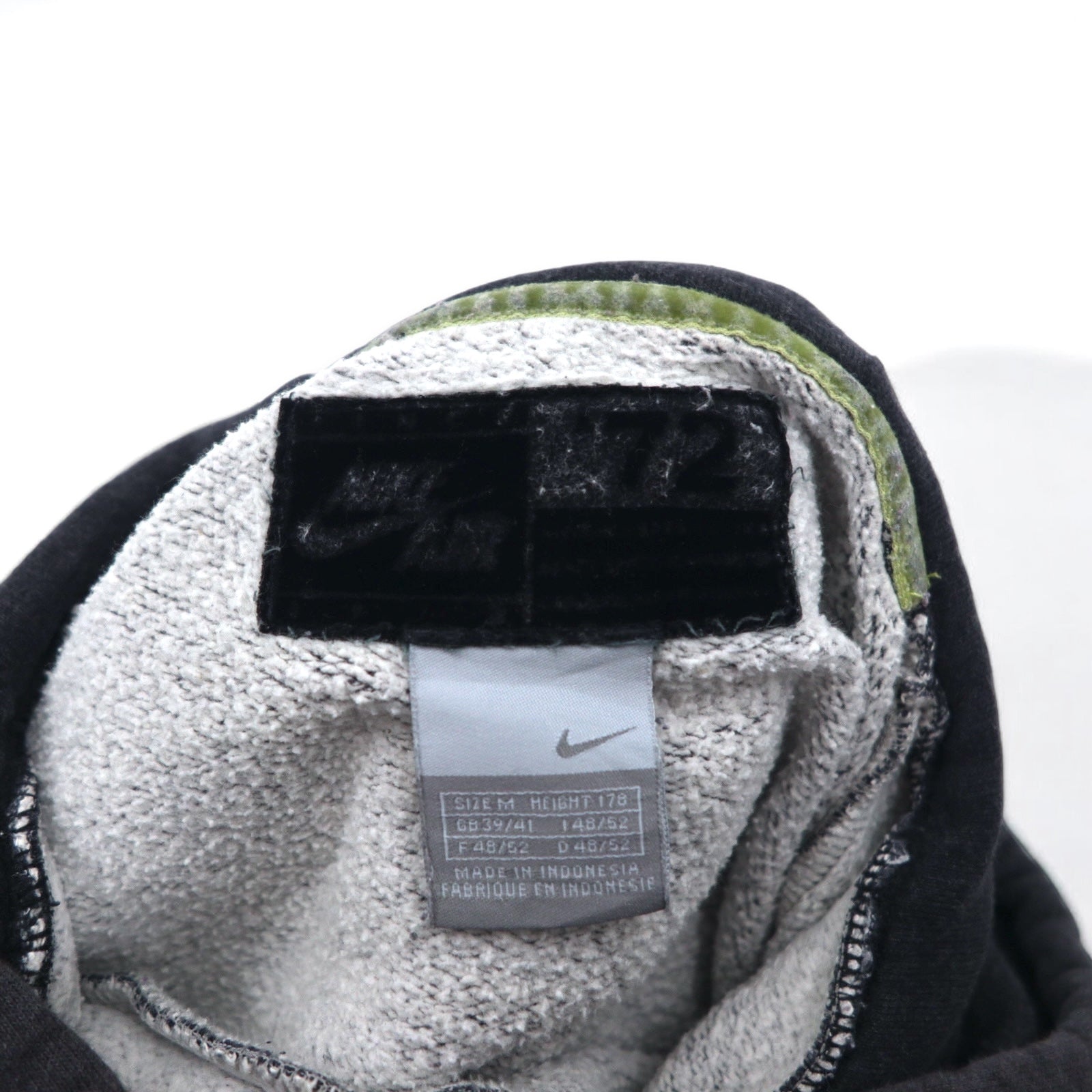 NIKE AIR '72 Felpa con cappuccio pullover con logo ricamato Swoosh, taglia M, colore grigio, in cotone