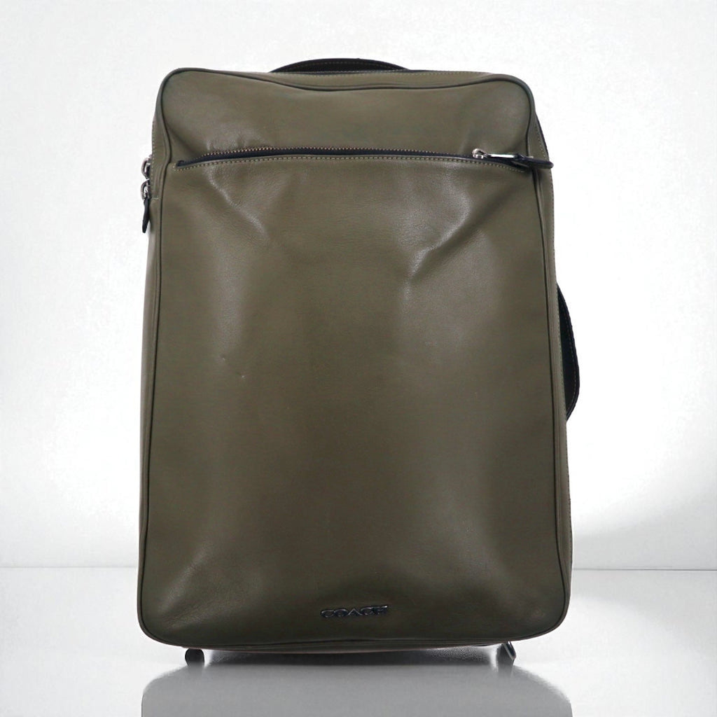 COACH Graham Convertibile 3WAY Zaino Valigetta Khaki Pelle di vitello liscia C6877