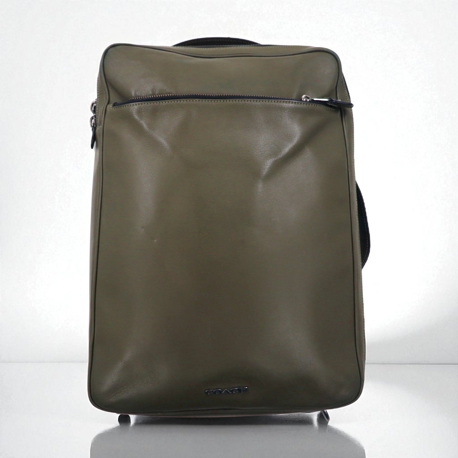 COACH Graham Convertibile 3WAY Zaino Valigetta Khaki Pelle di vitello liscia C6877
