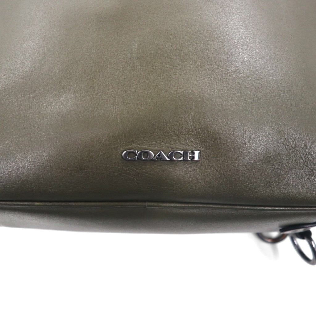 COACH Graham Convertibile 3WAY Zaino Valigetta Khaki Pelle di vitello liscia C6877