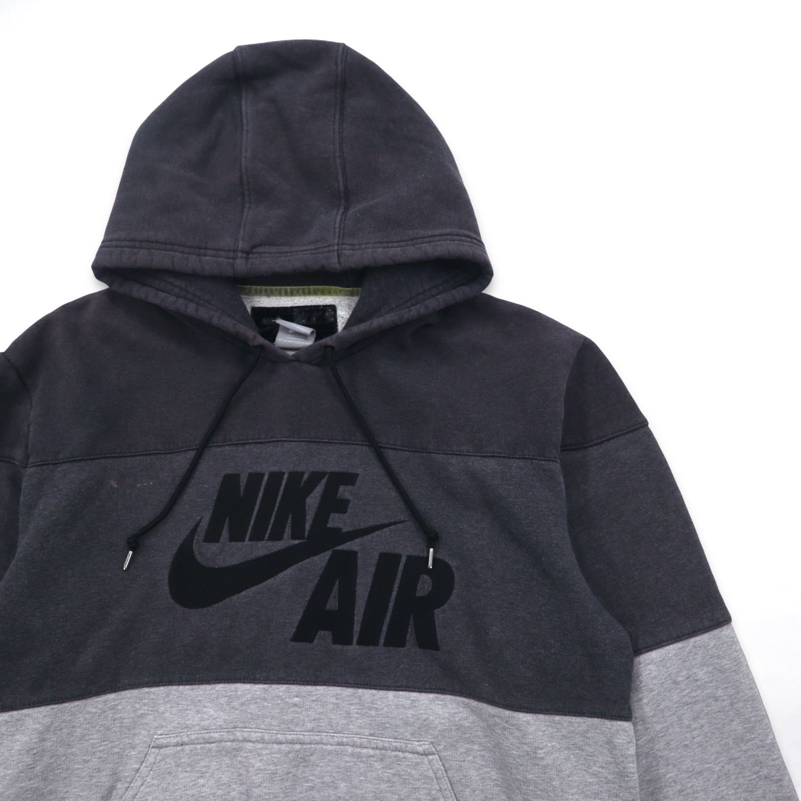 NIKE AIR '72 Felpa con cappuccio pullover con logo ricamato Swoosh, taglia M, colore grigio, in cotone