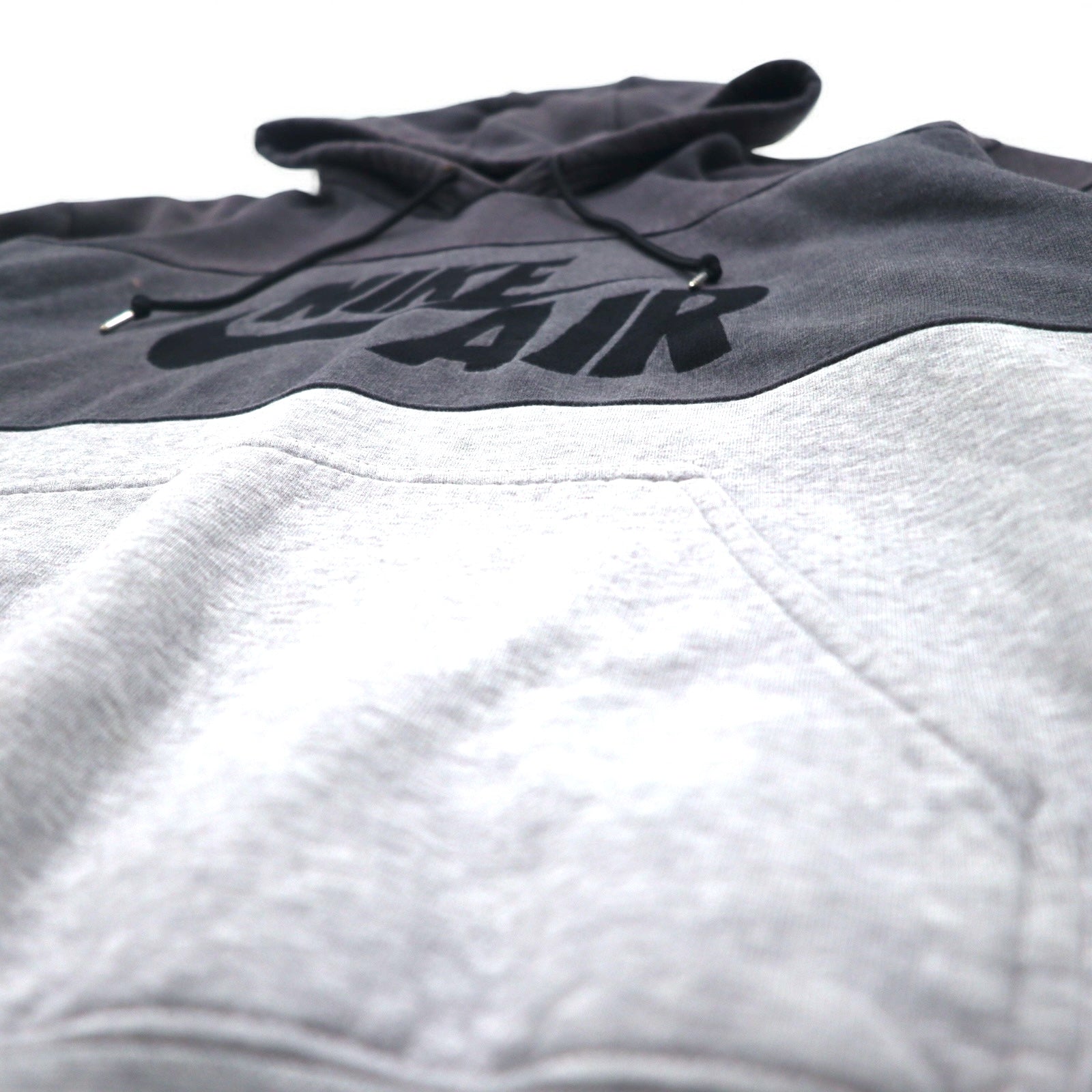 NIKE AIR '72 Felpa con cappuccio pullover con logo ricamato Swoosh, taglia M, colore grigio, in cotone