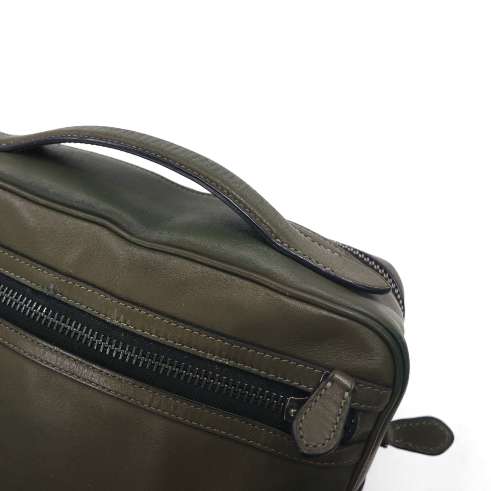 COACH Graham Convertibile 3WAY Zaino Valigetta Khaki Pelle di vitello liscia C6877