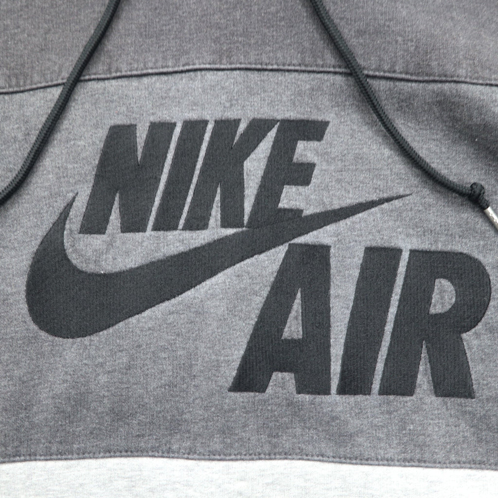 NIKE AIR '72 Felpa con cappuccio pullover con logo ricamato Swoosh, taglia M, colore grigio, in cotone