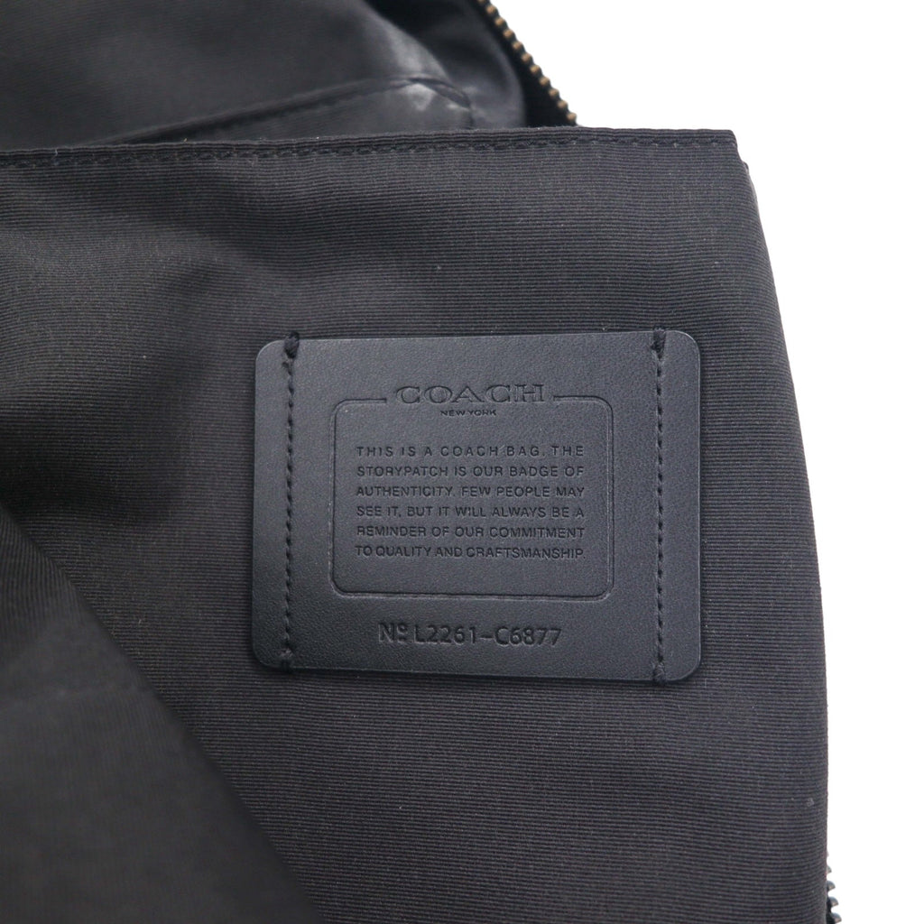 COACH Graham Convertibile 3WAY Zaino Valigetta Khaki Pelle di vitello liscia C6877