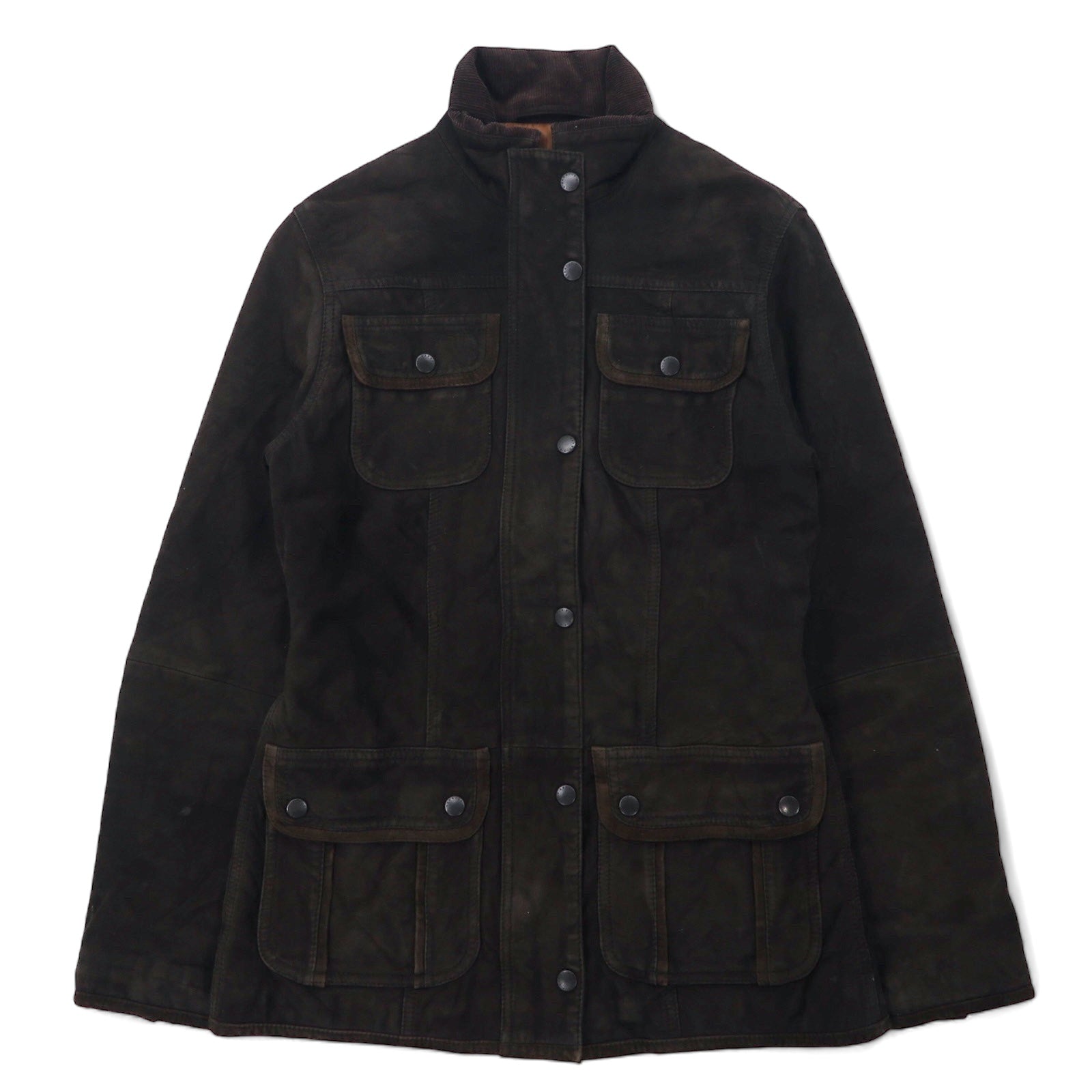 Giacca Barbour Utility in nabuk, giacca da moto 8 marrone L1270 UTILITY NUBUCK LEATHER JACKET