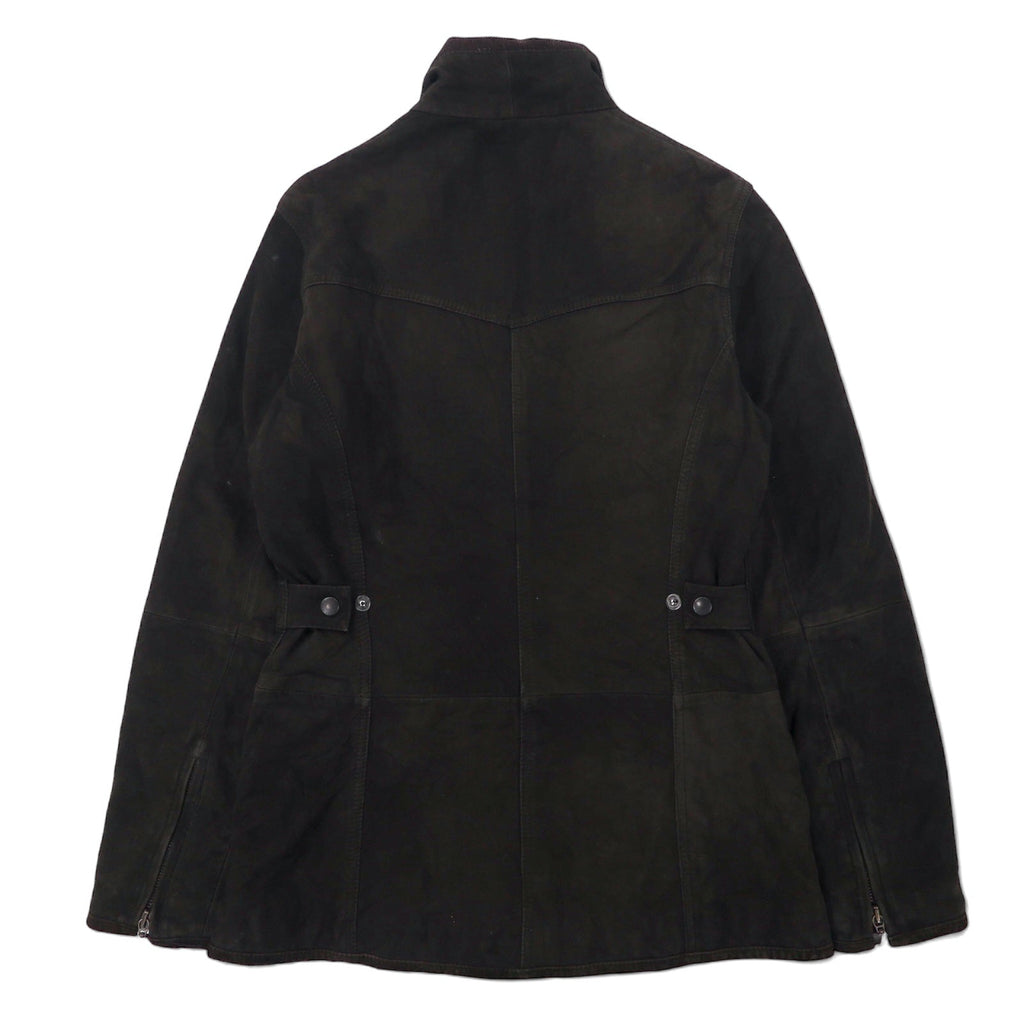 Giacca Barbour Utility in nabuk, giacca da moto 8 marrone L1270 UTILITY NUBUCK LEATHER JACKET