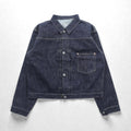 VINTAGE レプリカ 1st タイプ 大戦モデル デニムジャケット Gジャン XL インディゴ 13.5OZ セルヴィッチ 赤耳 シンチバック プリーツ 月桂樹ボタン 復刻 未使用品
