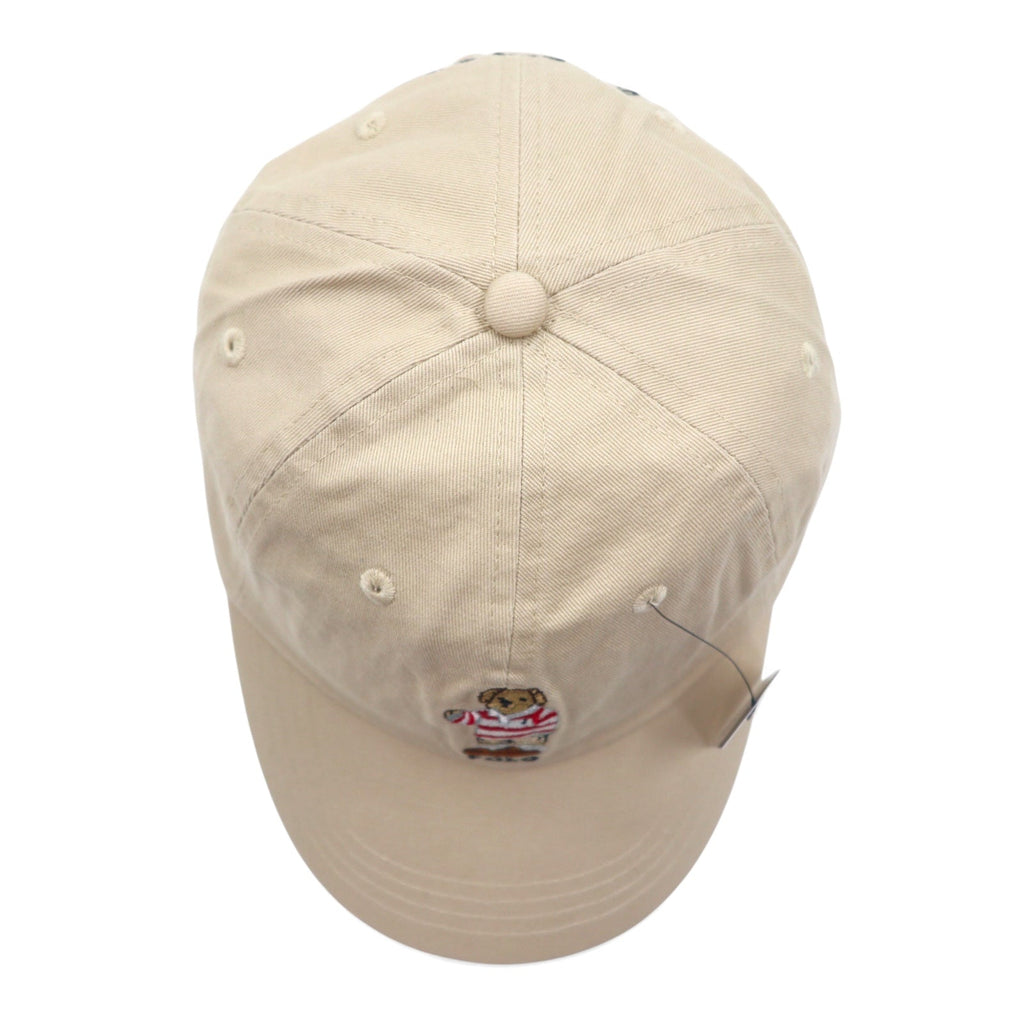 POLO RALPH LAUREN ポロベア ベースボールキャップ ONE ベージュ コットン ロゴ刺繍 710548524004 BSR 未使用品