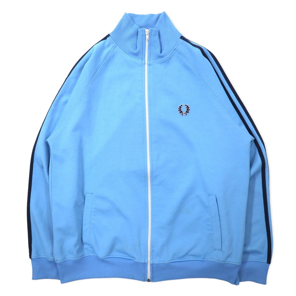 FRED PERRY Tuta sportiva L blu, poliestere, bande laterali, logo, made in Portogallo