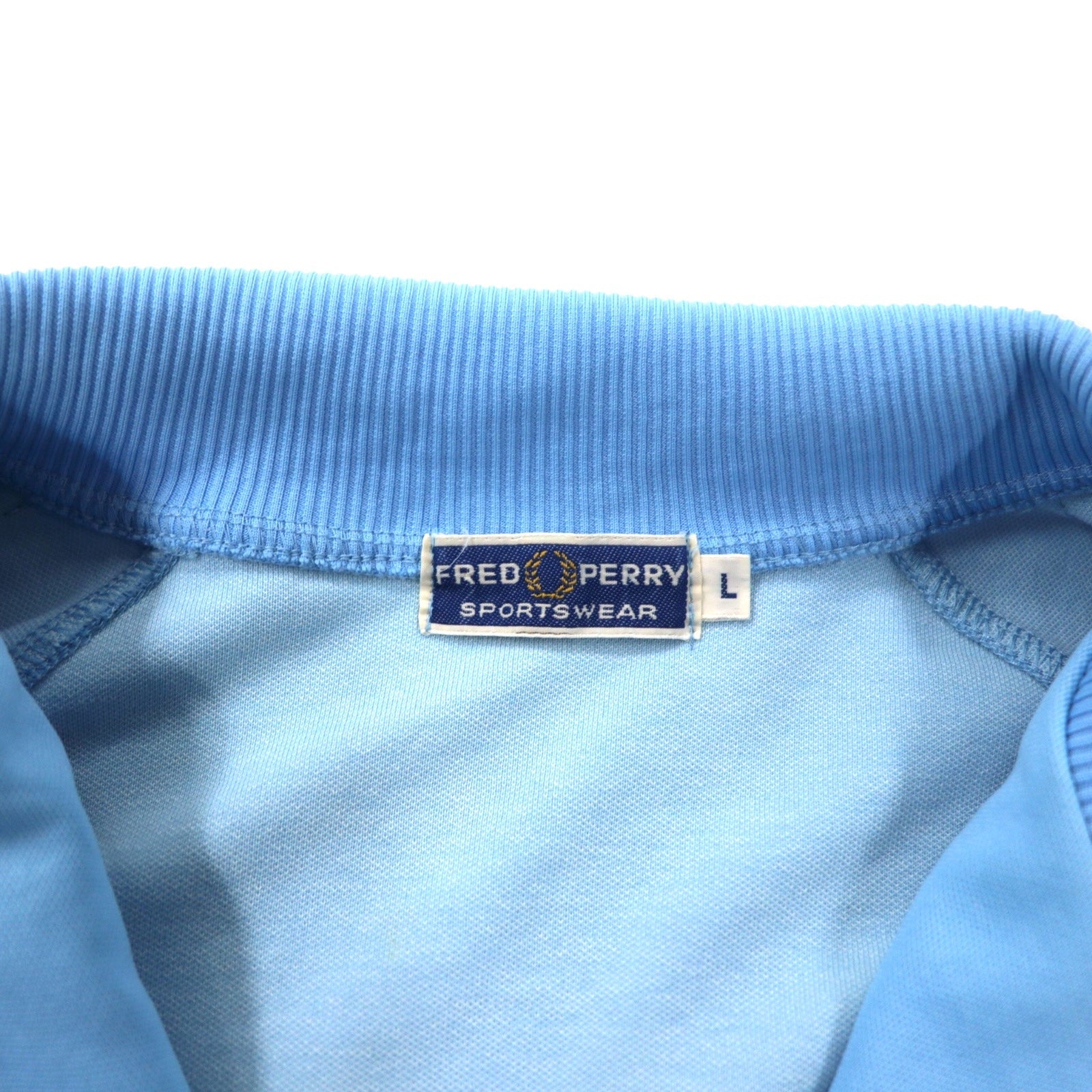 FRED PERRY Tuta sportiva L blu, poliestere, bande laterali, logo, made in Portogallo