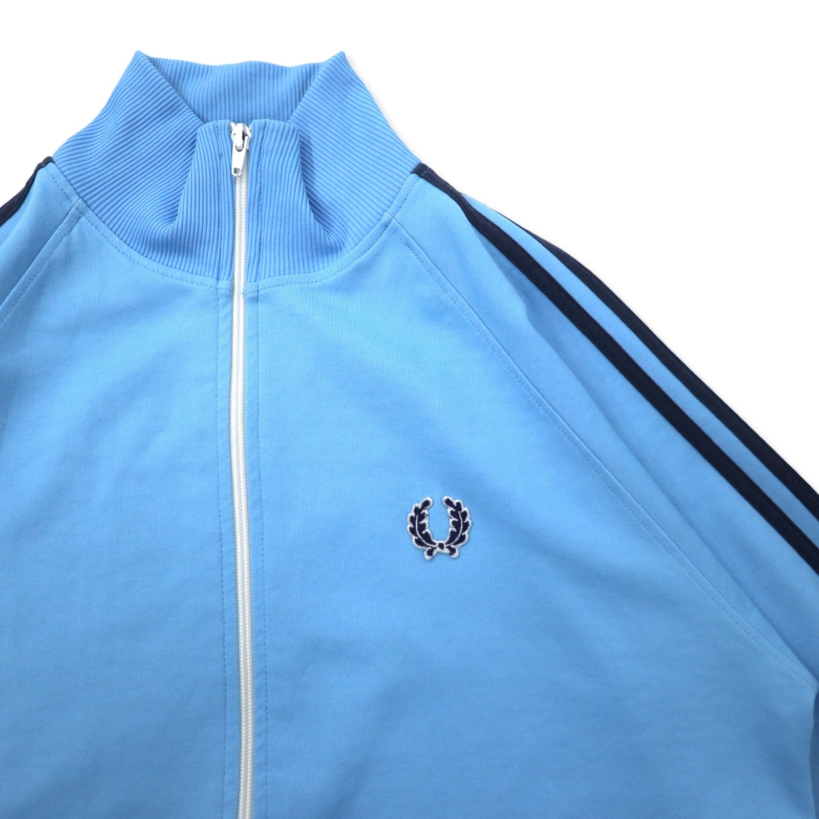 FRED PERRY Tuta sportiva L blu, poliestere, bande laterali, logo, made in Portogallo