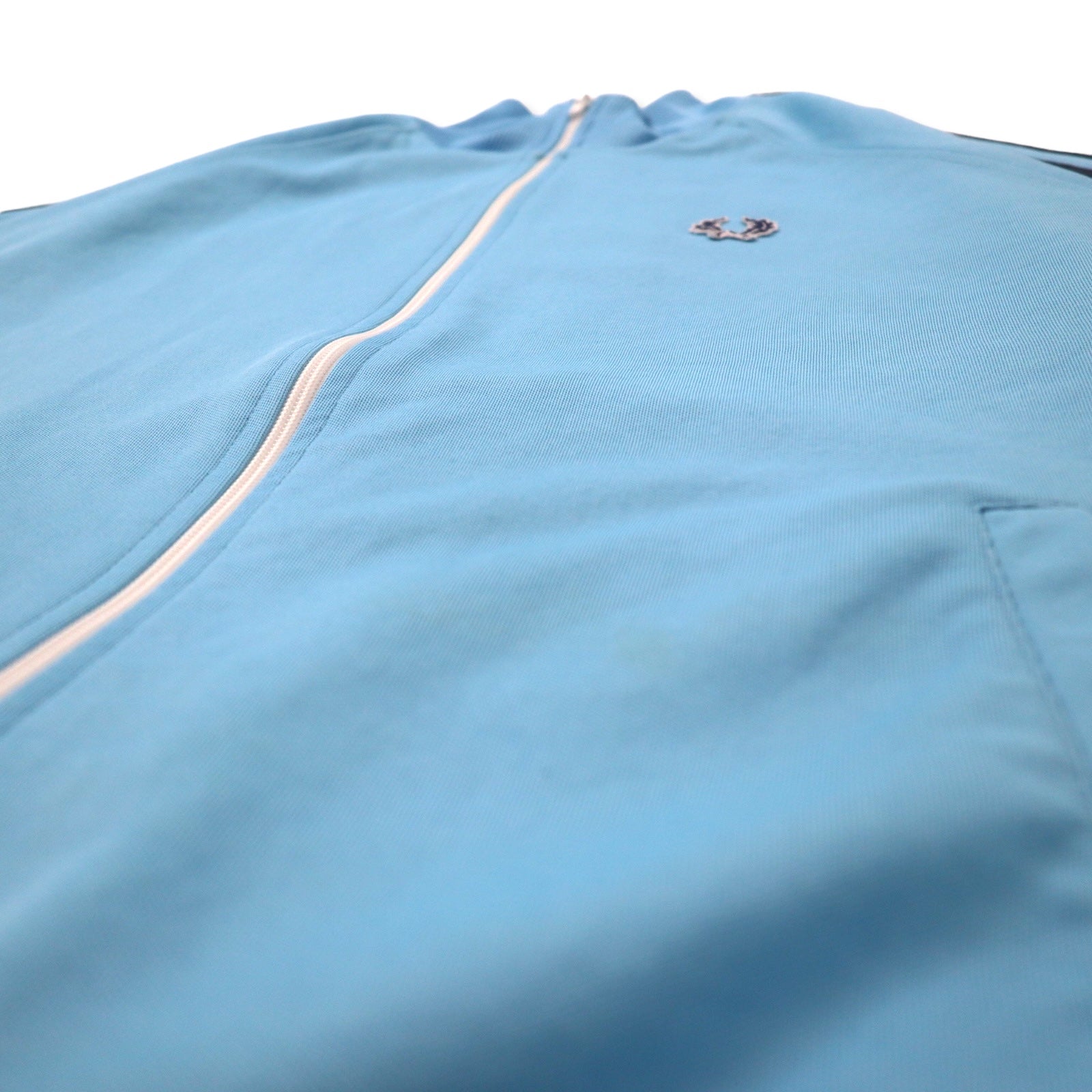 FRED PERRY Tuta sportiva L blu, poliestere, bande laterali, logo, made in Portogallo