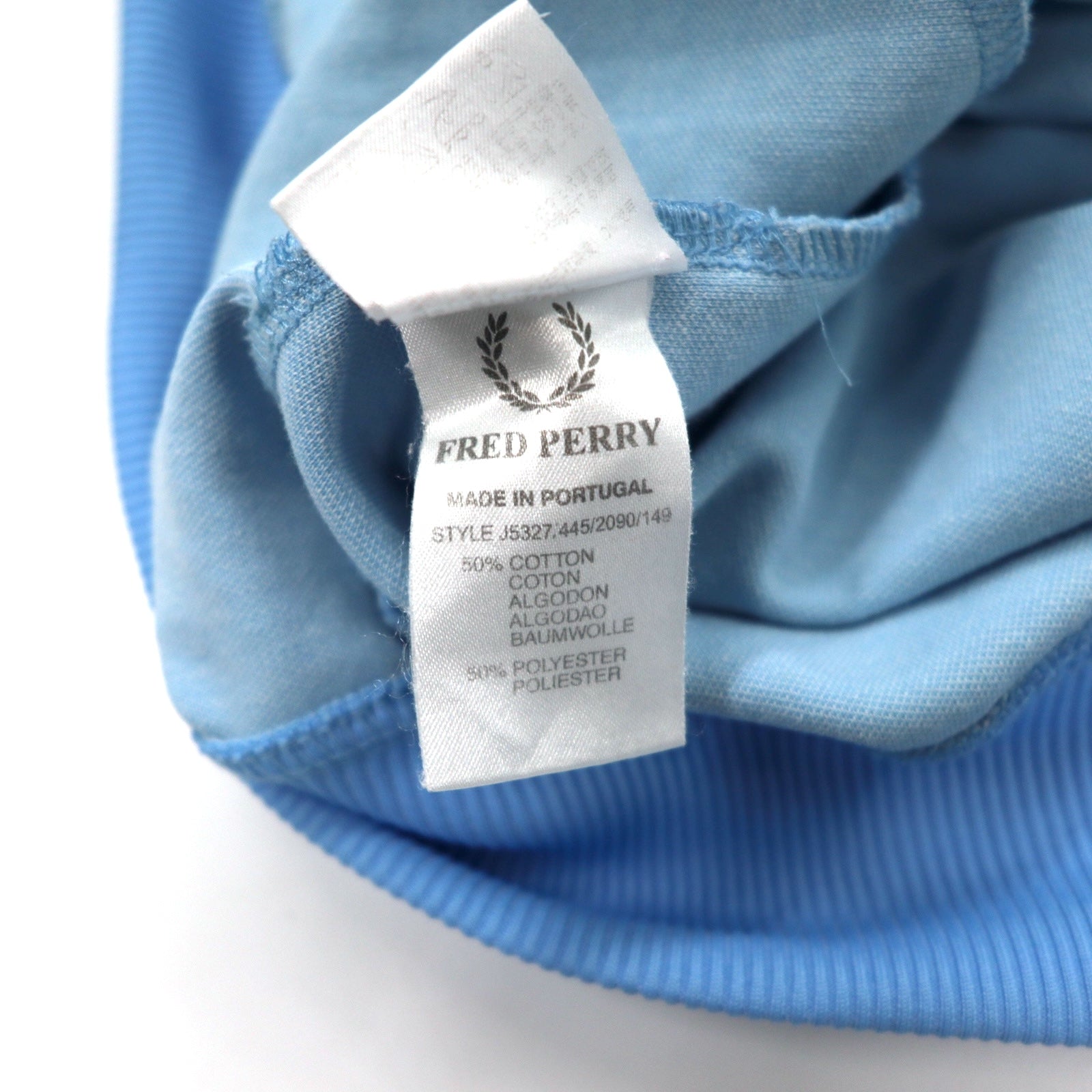 FRED PERRY Tuta sportiva L blu, poliestere, bande laterali, logo, made in Portogallo