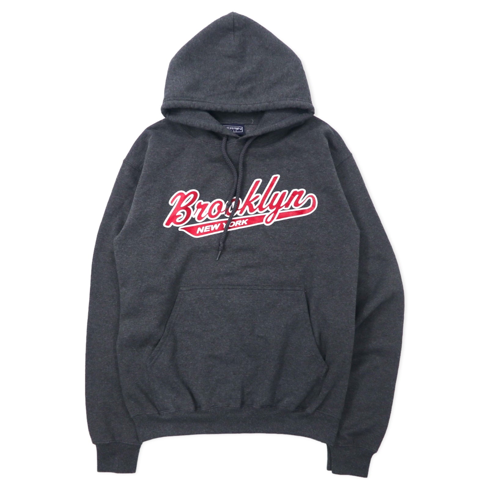 PERRIN WEAR Felpa con cappuccio stampata College M Grigio Cotone Interno felpato Brooklyn