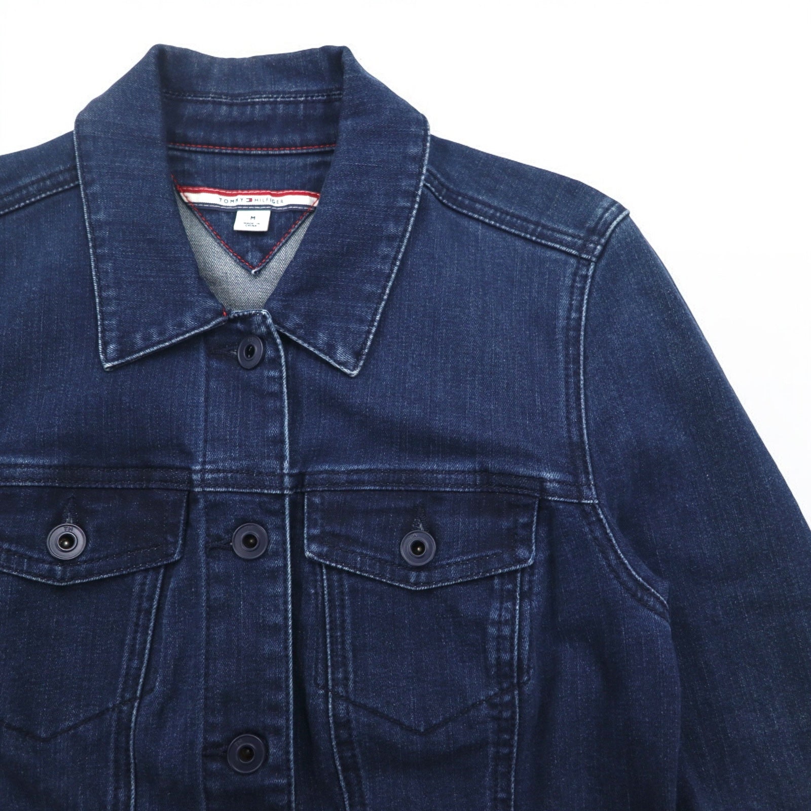TOMMY HILFIGER Giacca di jeans in cotone elasticizzato blu taglia M