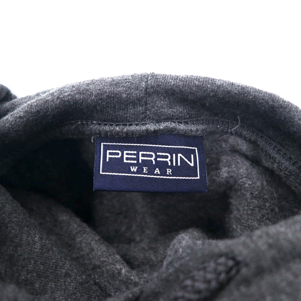 PERRIN WEAR Felpa con cappuccio stampata College M Grigio Cotone Interno felpato Brooklyn