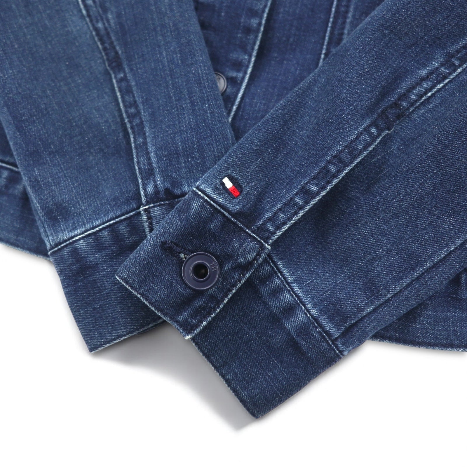 TOMMY HILFIGER Giacca di jeans in cotone elasticizzato blu taglia M