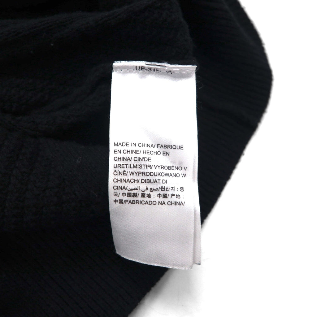 Calvin Klein ハーフジップ ジャガード ニット セーター L ブラック コットン