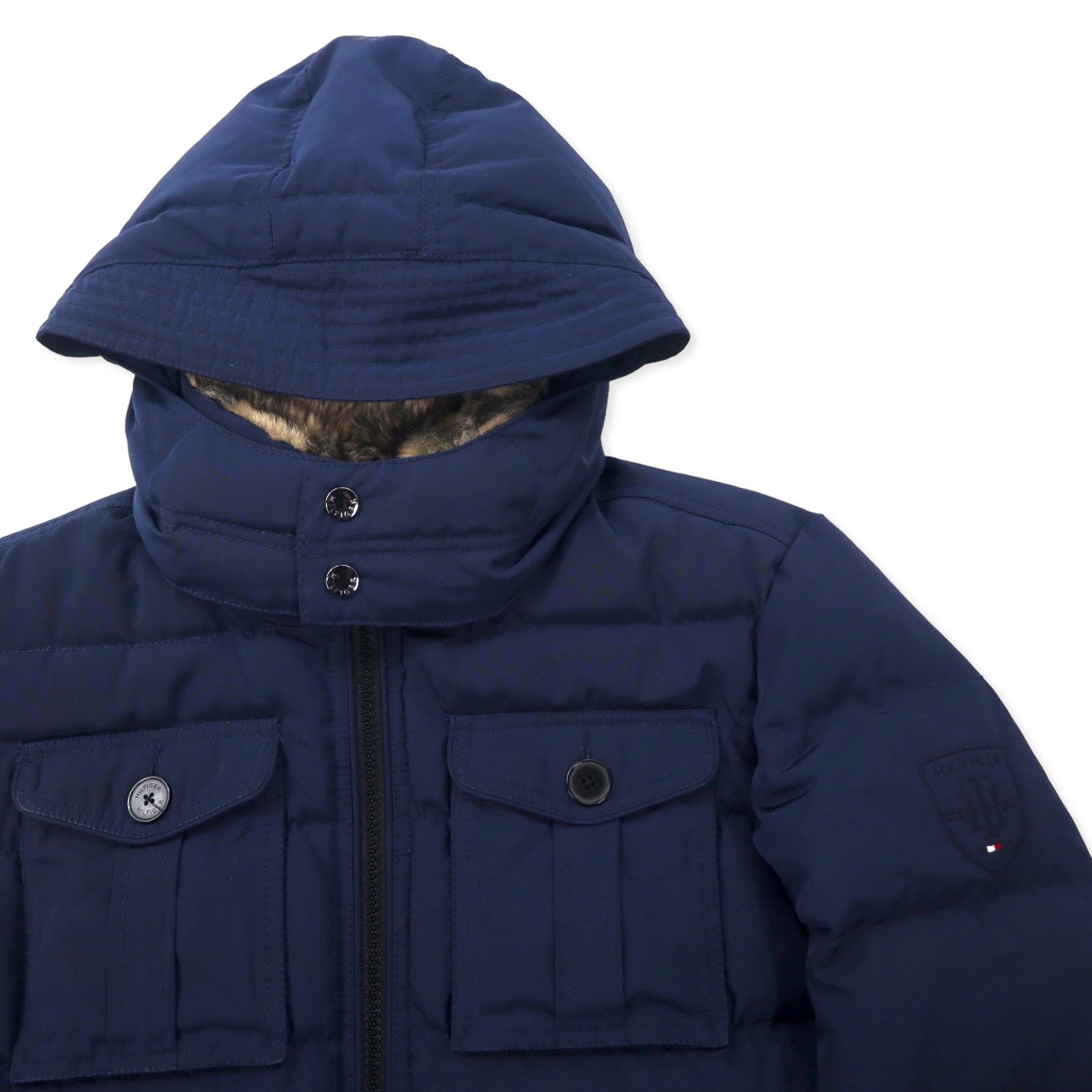 TOMMY HILFIGER Piumino M Blu navy Poliestere Cappuccio rimovibile