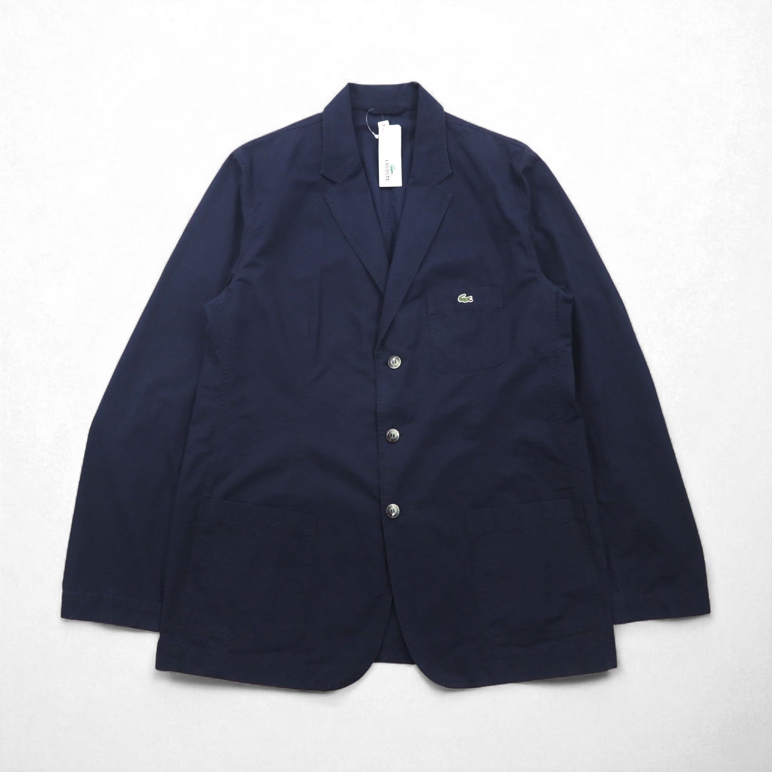 LACOSTE オーバーサイズジャケット テーラードジャケット 2XL ネイビー ビッグサイズ ルーマニア製 未使用品