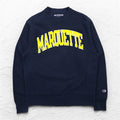 Champion Premium Reverse Weave FELPA Reverse Weave Stampa College L Blu Navy MARQUETTE Logo ad arco