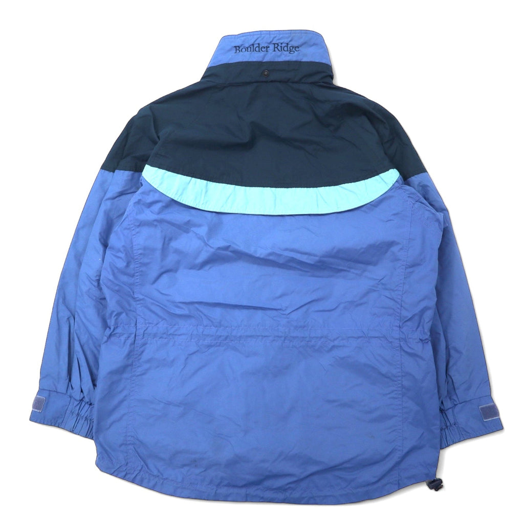 Giacca a vela Columbia anni '90, taglia L, blu, in nylon, impermeabile, con coulisse e sistema zip-in-zip, Boulder Ridge SL7105