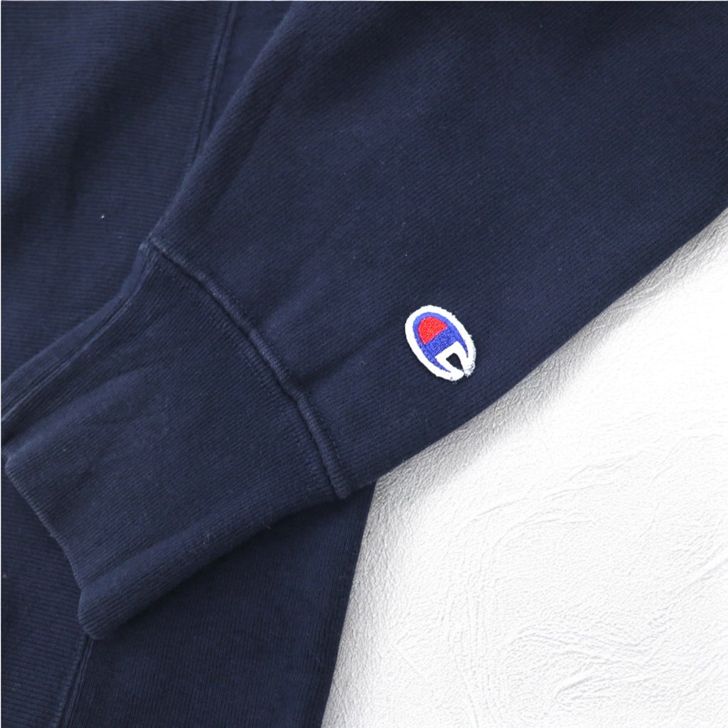 Champion Premium Reverse Weave FELPA Reverse Weave Stampa College L Blu Navy MARQUETTE Logo ad arco