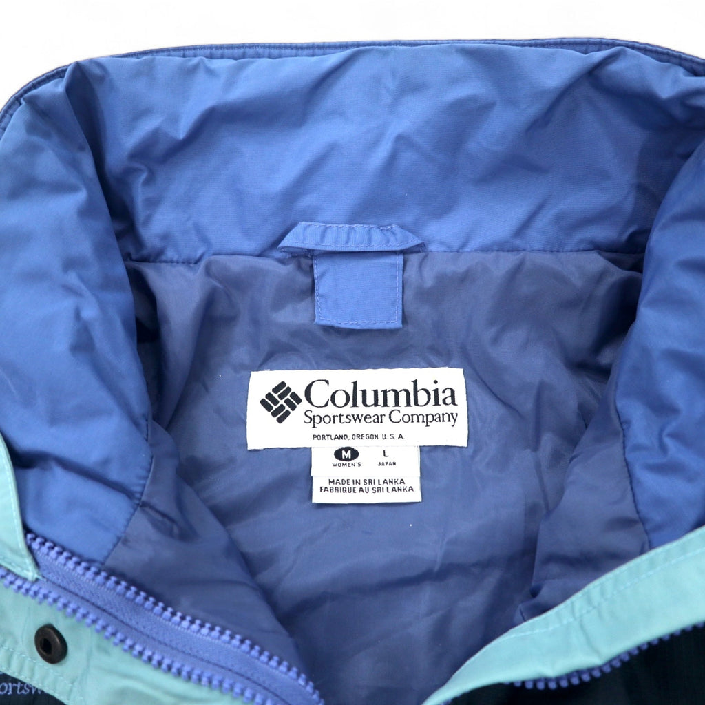 Giacca a vela Columbia anni '90, taglia L, blu, in nylon, impermeabile, con coulisse e sistema zip-in-zip, Boulder Ridge SL7105