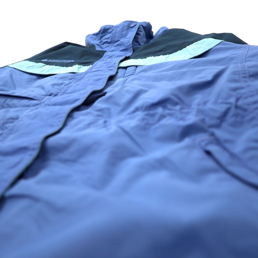 Giacca a vela Columbia anni '90, taglia L, blu, in nylon, impermeabile, con coulisse e sistema zip-in-zip, Boulder Ridge SL7105