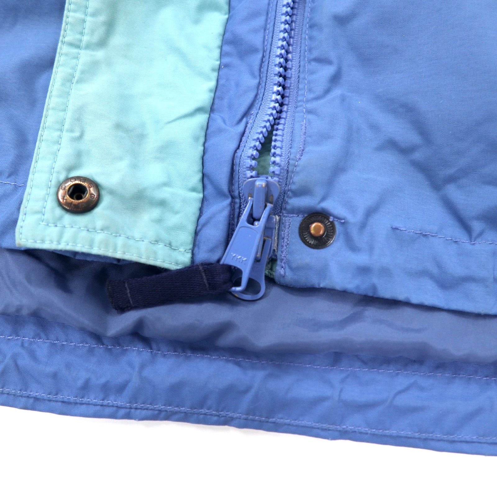 Giacca a vela Columbia anni '90, taglia L, blu, in nylon, impermeabile, con coulisse e sistema zip-in-zip, Boulder Ridge SL7105